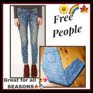 Free People Ditsy Daisy Jeans
